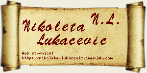 Nikoleta Lukačević vizit kartica